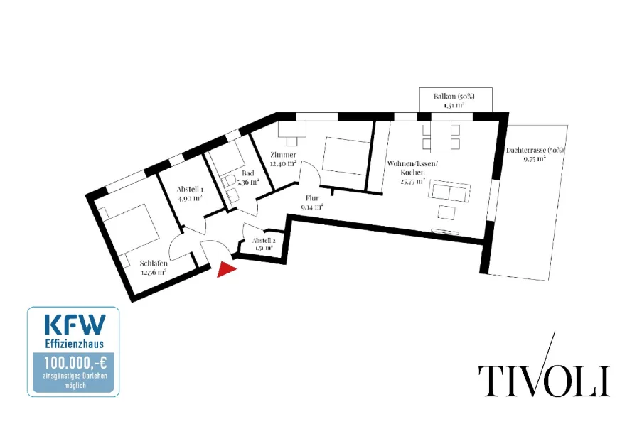  - Wohnung kaufen in Horneburg - Neubau KfW gefördert und barrierefrei: 3-Zimmer Staffelgeschosswohnung Nr. 19