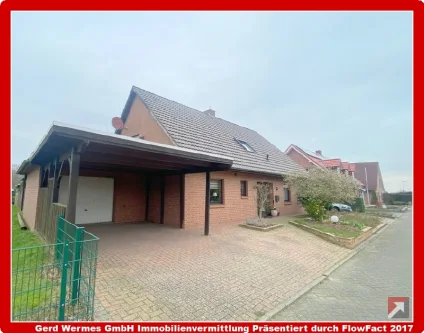 Vorderansicht 1 - Haus kaufen in Werlte - Gepflegtes 2-Generationenhaus mit Garage in Werlte-Wehm