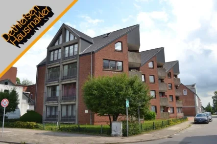  - Wohnung kaufen in Heide - Bezugsfreie 2-Zimmer-EG-Eigentumswohnung (Fahrstuhl/Balkon) im Zentrum von Heide, Kreis Dithmarschen