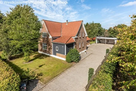 Luftaufnahme - Haus kaufen in Toftlund - Wunderschönes Landhaus, mit großem Grundstück!