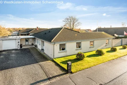 Aussenansichtt Luftbild - Haus kaufen in Tønder - Großer Bungalow in schöner ruhigen Umgebung!