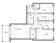 Grundriss Typ 2 - Wohnung 9