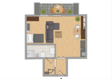 Grundriss - Wohnung kaufen in Hollenstedt - KAPITALANLAGE - ZENTRALE LAGE - WOHNUNG IN HOLLENSTEDT