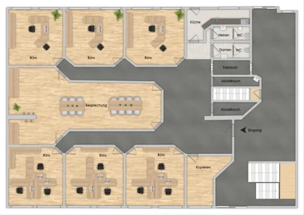 Grundriss - Büro/Praxis mieten in Sittensen - MODERNE BÜROFLÄCHEN IN ZENTRALER LAGE