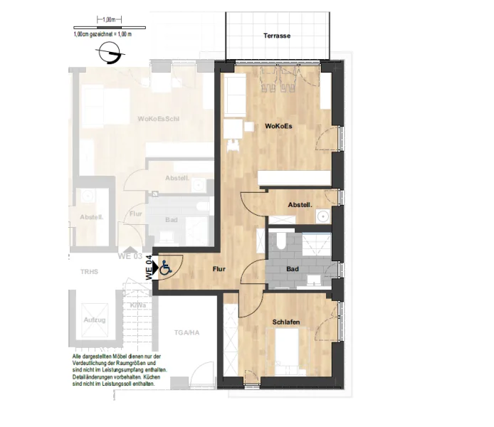 Wohnung 04 Grundriss Ausschnitt