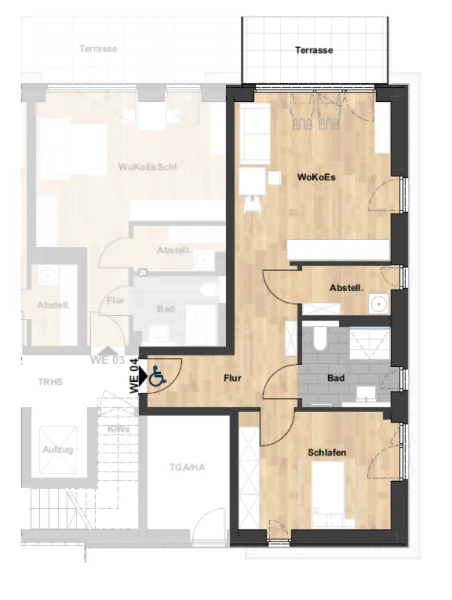 Wohnung 04 Grundriss - Wohnung mieten in Stade - MODERNE ERDGESCHOSSWOHNUNG MIT HOHEM WOHNKOMFORT