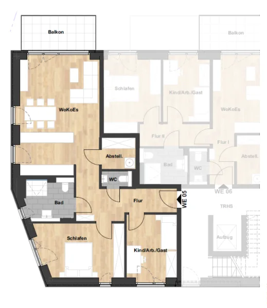 Wohnung 05 Grundriss - Wohnung mieten in Stade - MODERNE 3-ZIMMER-ETAGENWOHNUNG MIT HOHEM WOHNKOMFORT