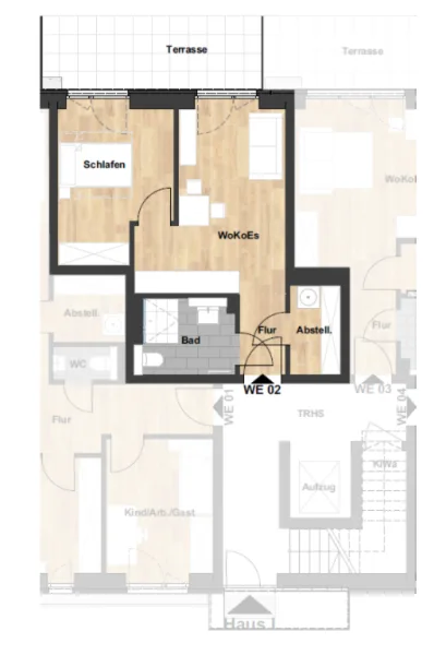 Wohnung 02 Grundriss - Wohnung mieten in Stade - MODERNE ERDGESCHOSSWOHNUNG MIT HOHEM WOHNKOMFORT