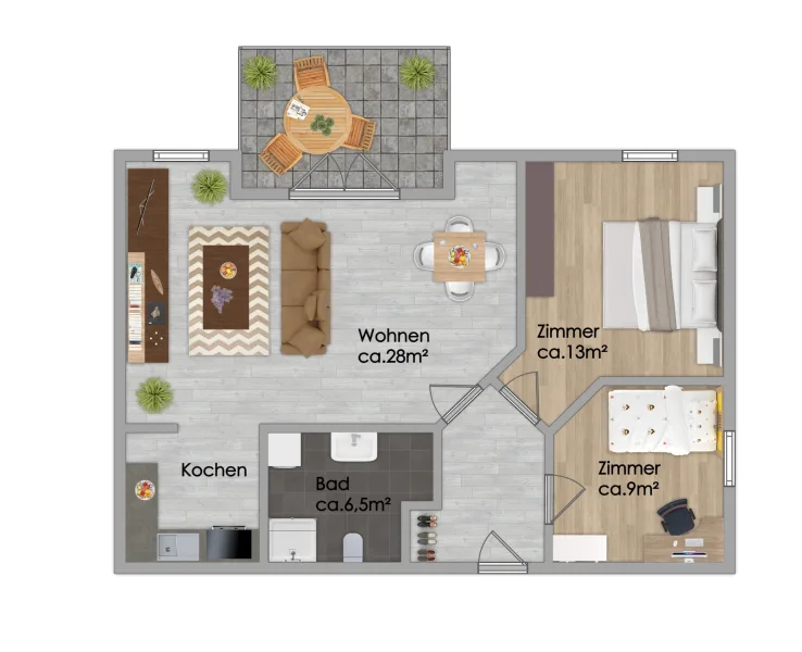 Grundriss - Wohnung mieten in Sittensen - ZENTRUMSNAHE DREI-ZIMMERWOHNUNG IN SITTENSEN