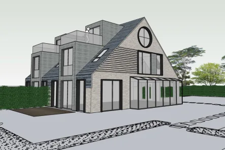 PROSPEKT - 3D - Haus kaufen in Sylt/OT Westerland - Exklusive Haushälften in unmittelbarer Strandnähe von Westerland mit Garagenplätzen