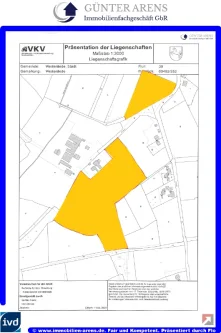 Liegenschaftskarte - Grundstück kaufen in Westerstede - 4,1 ha Ackerland und 1 ha Grünland in Hollwege