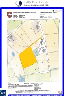 Liegenschaftskarte - Grundstück kaufen in Westerstede - 1,15.19 ha Ackerland in Westerstede - Hollwege, Am Kuhlen