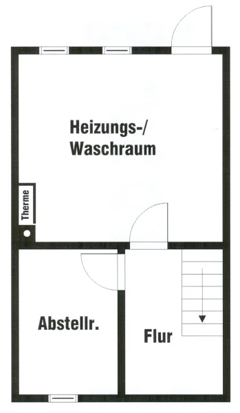 Grundrissskizze Kellergeschoss