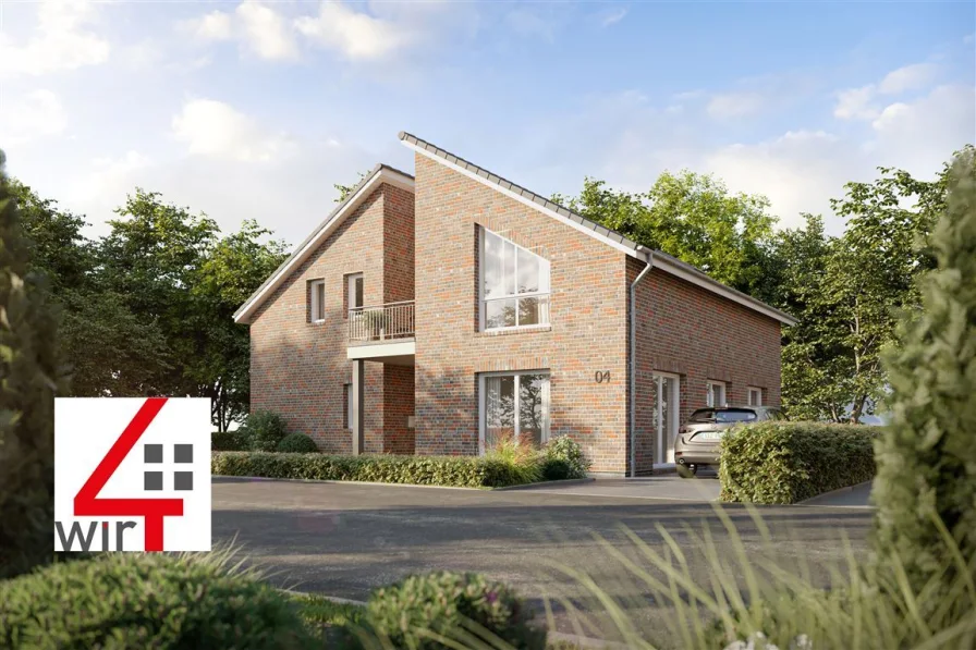 Hauptansicht - Haus kaufen in Wiesmoor - NEUBAU: Herrschaftliches Wohnhaus im Neubaugebiet "Auf dem Lindenkamp"