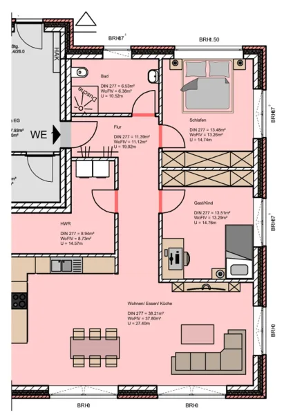 Grundriss Wohnung 01