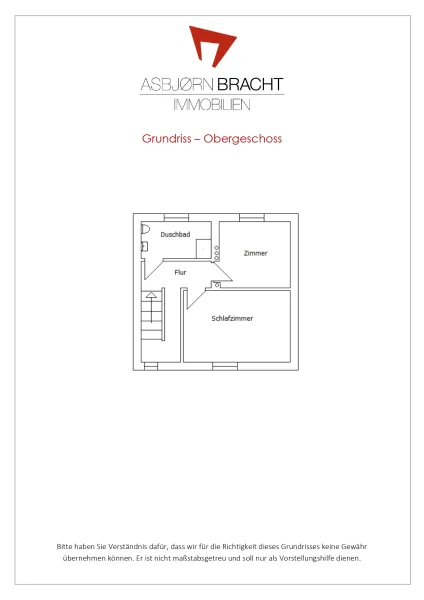 Grundriss Obergeschoss ohne Gewähr