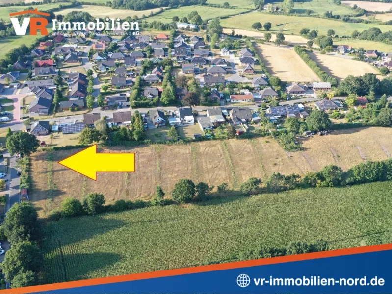 Luftaufnahme - Grundstück kaufen in Tolk - Nahe der Schlei: Tolles Baugrundstück in Ortsrandlage!