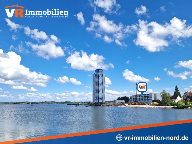 Blick auf das Wikingeck - Wohnung kaufen in Schleswig - Offene 2-Zimmer-Wohnung mit Loggia und schönem Ausblick in direkter Schlei- als auch Hafennähe