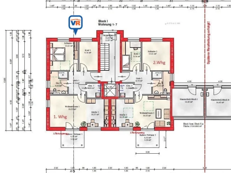 Grundriss EG mit Bemaßung