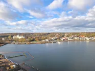 Der atemberaubende Ausblick über die Stadt Schleswig und die Schlei