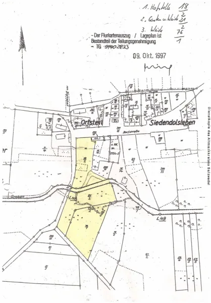 Lageplan Stand 10.06.2024 Siedendolsleben - Haus kaufen in Dähre / Siedendolsleben - Neuer Preis / Keine Käuferprovision....72.000 m² an der niedersächsischen Grenze.....Forst- und Landwirtschaft in schönster Umgebung ... !!!