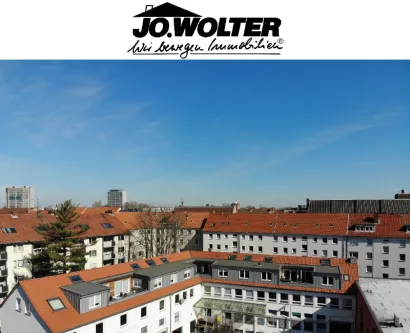Ansicht mit Logo - Wohnung mieten in Braunschweig - Sonnige Dachterrasse im Zentrum