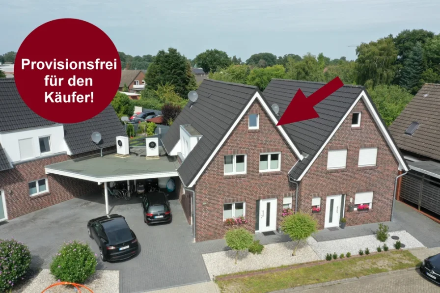 Luftaufnahme Front - Haus kaufen in Nordhorn - Der Schlüssel zum Familienglück