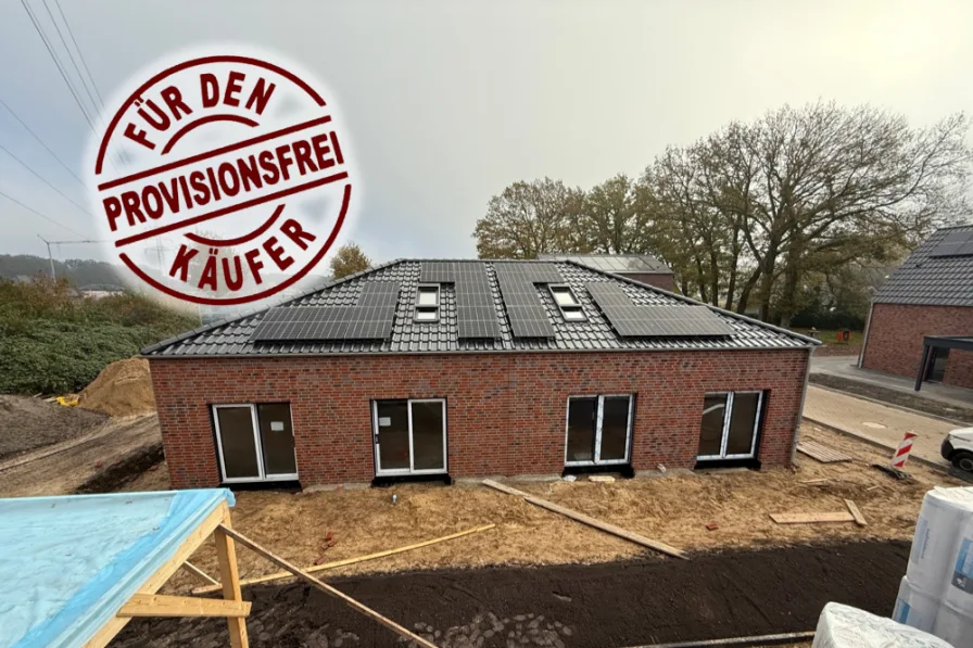 Rückansicht Haus Nr. 5 - Haus kaufen in Nordhorn - Ebenerdig - Neubau -  KfW 40