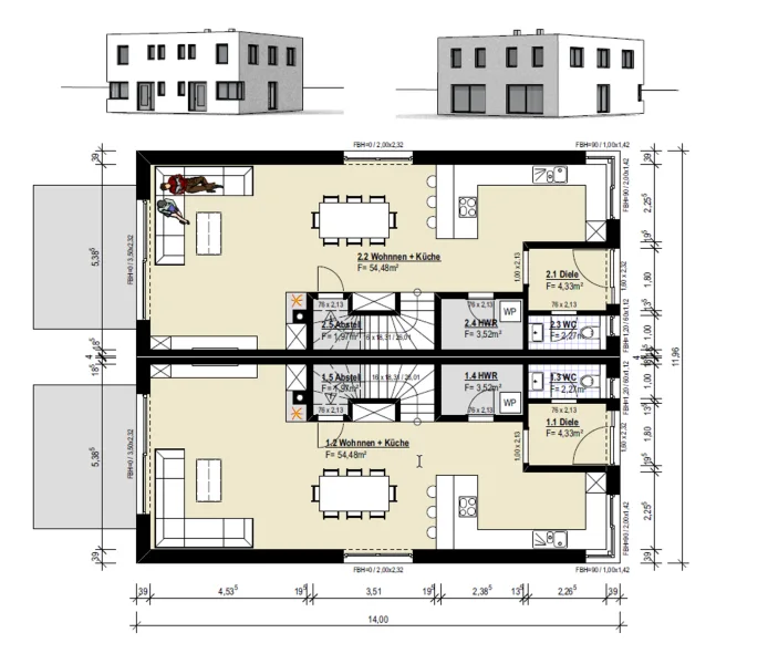 Grundriss EG Baugenehmigung