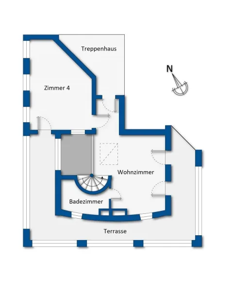 Grundrissskizze Etage 2 (5. Obergeschoss)