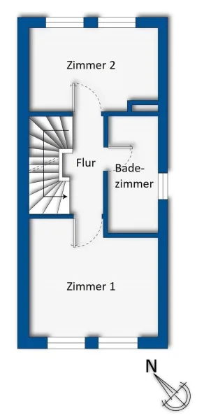 Grundrissskizze Obergeschoss