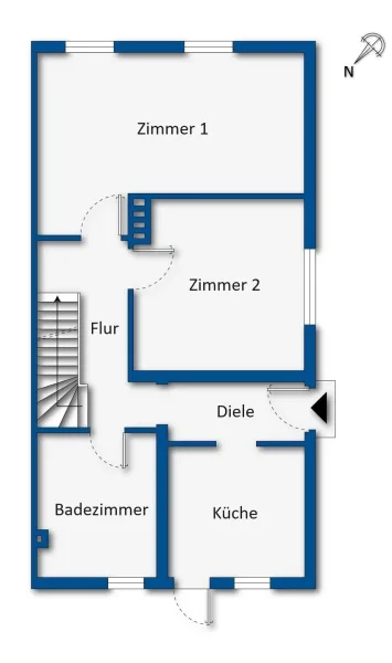 Grundrissskizze Erdgeschoss