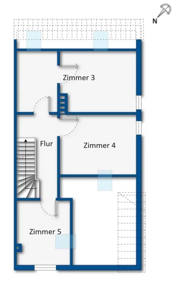 Grundrissskizze Obergeschoss