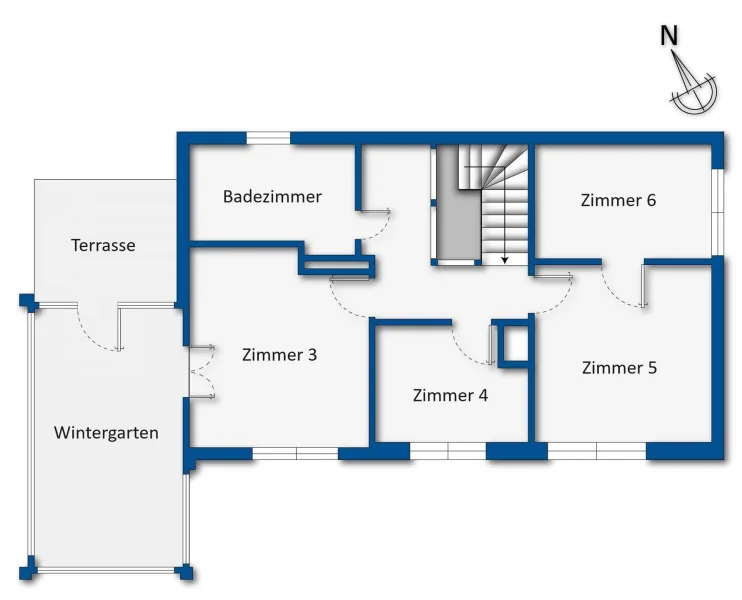 Grundrissskizze Obergeschoss