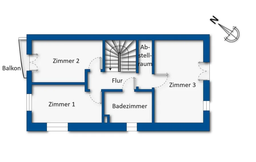 Grundrissskizze Obergeschoss