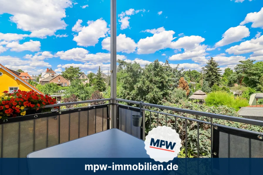 Ausblick Balkon - Wohnung kaufen in Berlin - Wie im Märchen - Altbau mit Winter- und Familiengarten