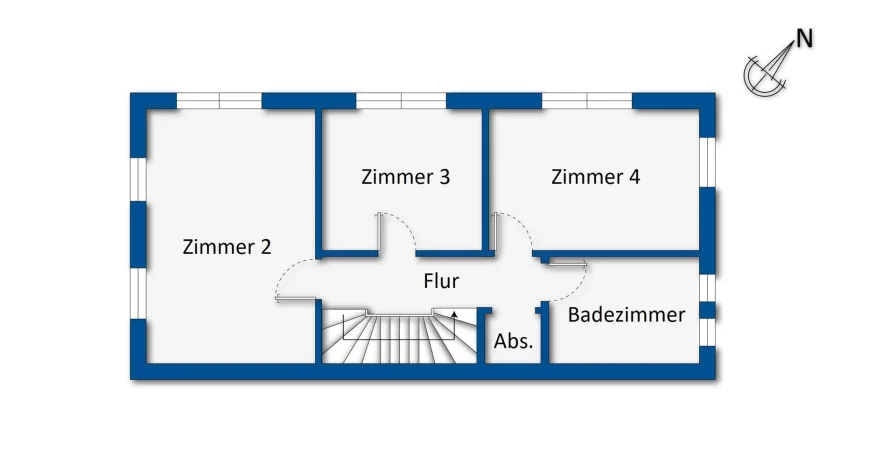 Grundrissskizze Obergeschoss