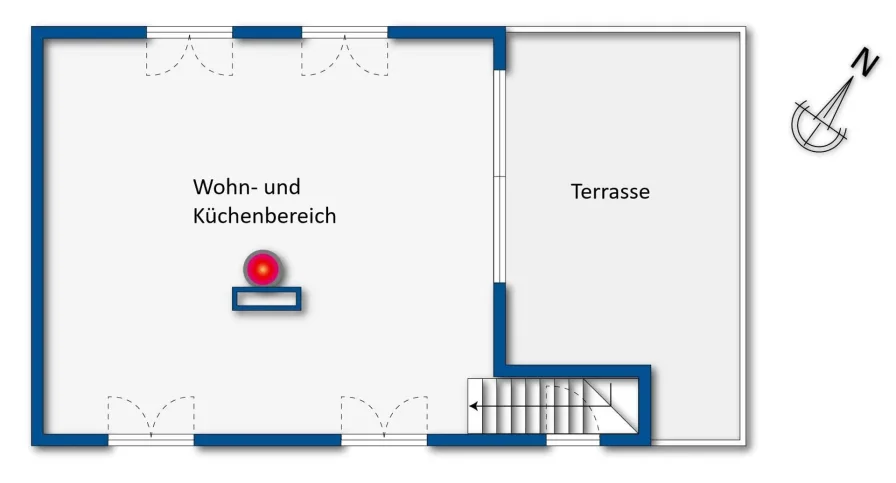 Grundrissskizze Obergeschoss