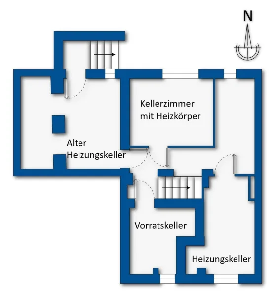 Grundrissskizze Kellergeschoss