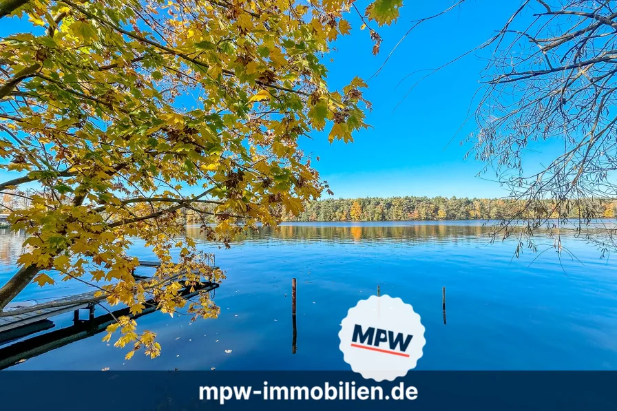 Seeblick vom Weggrundstück - Grundstück kaufen in Königs Wusterhausen - Bauen Sie Ihr Paradies: Wunderschönes Grundstück mit Seezugang