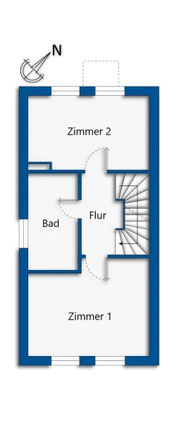 Grundrissskizze Obergeschoss 