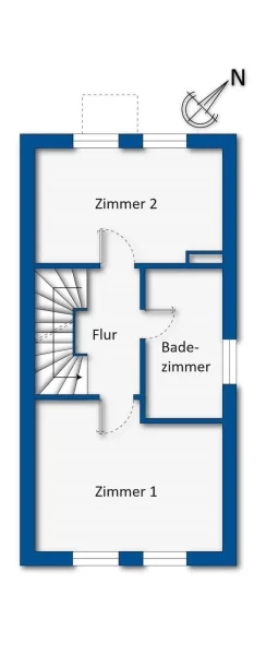 Grundrissskizze Obergeschoss