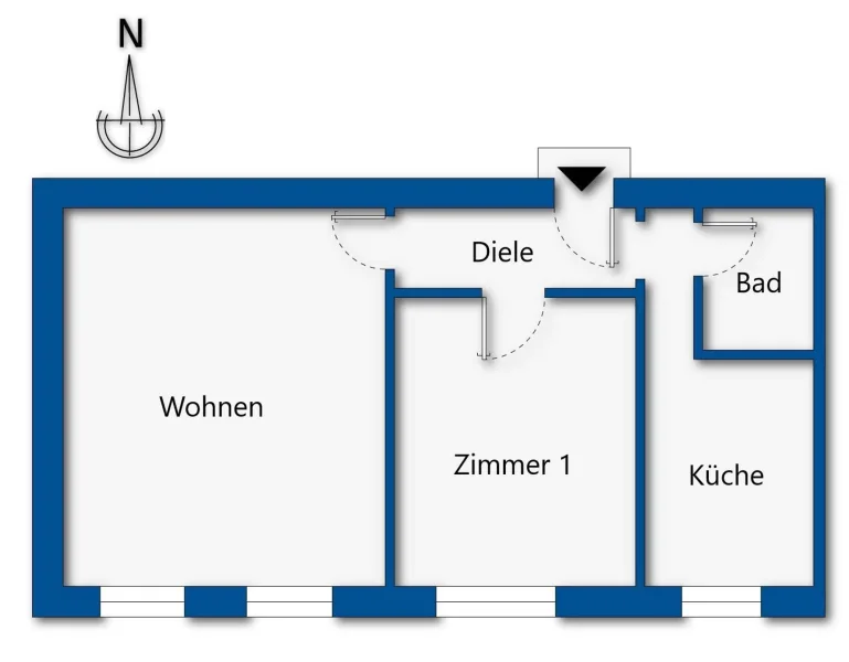 Grundrissskizze Obergeschoss Mitte 