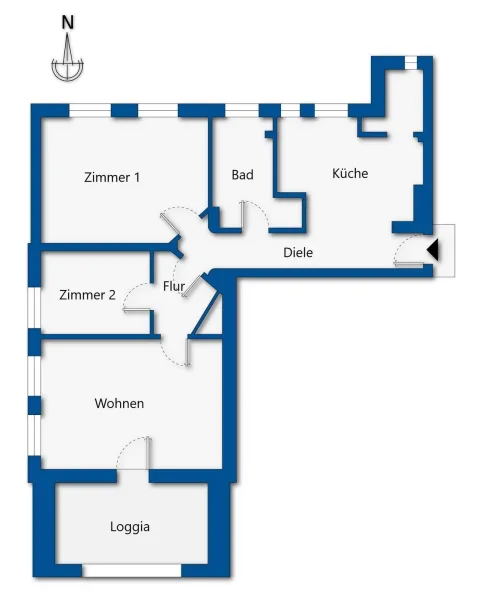 Grundrissskizze 2. Obergeschoss Rechts 