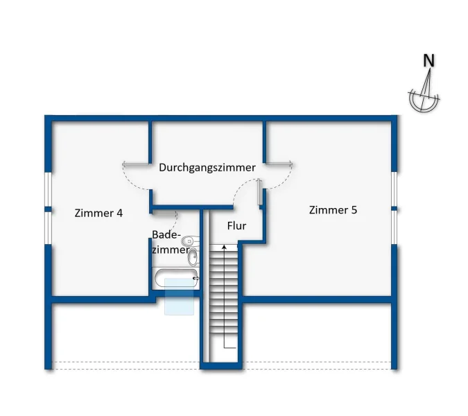 Grundrissskizze Obergeschoss