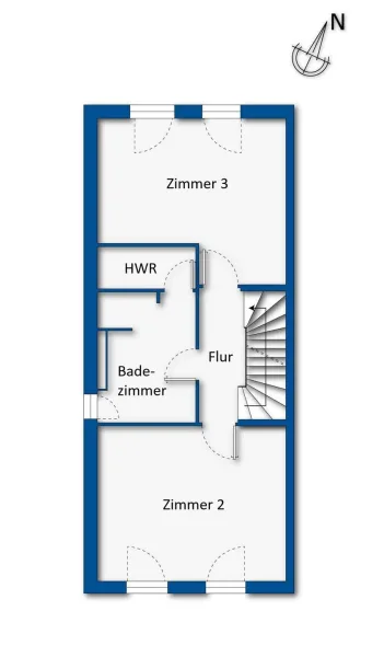 Grundrissskizze Obergeschoss