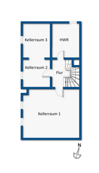 Grundrissskizze Kellergeschoss