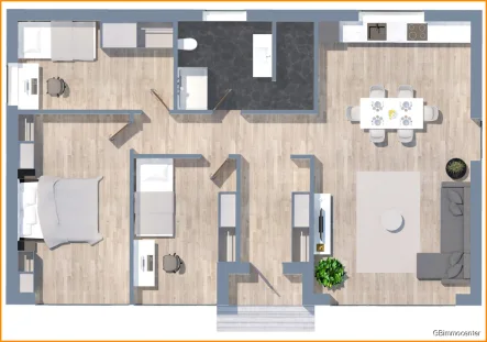 mögl.Grundriss - Haus kaufen in Michendorf - IHR Seniorengerechtes Modulhaus  - Ökologisch, modern mit Pfiff