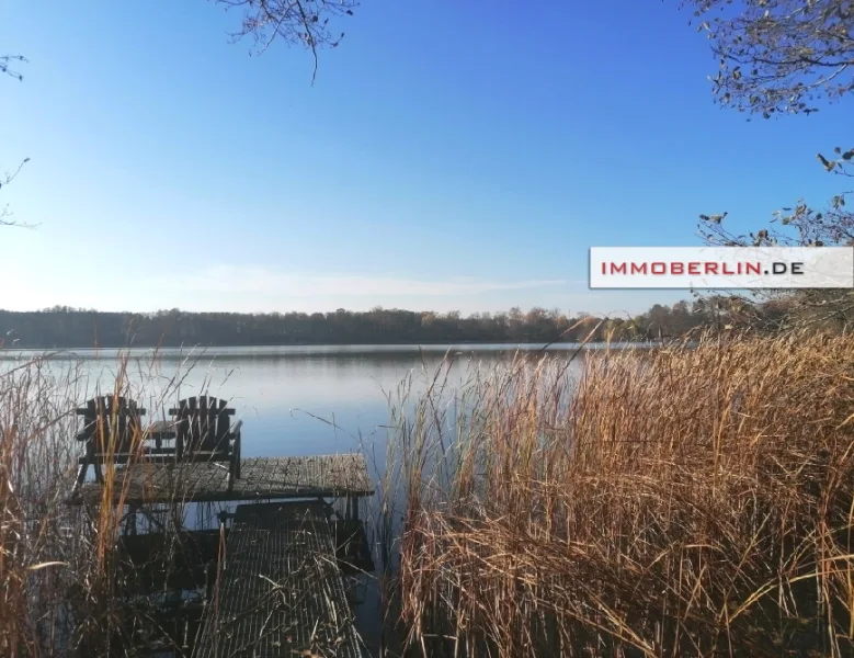 1673265836-01.jpg - Haus kaufen in Zossen - IMMOBERLIN.DE - Sehr gepflegtes Wochenendhaus auf idyllischem Grundstück mit direktem Seezugang & Privatsteg am Wolziger See