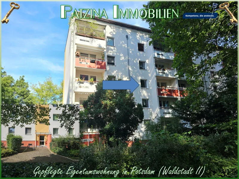  - Wohnung kaufen in Potsdam - Gepflegte und bezugsfreie 3 Zimmer-Wohnung in ruhiger Lage in Potsdam-Waldstadt